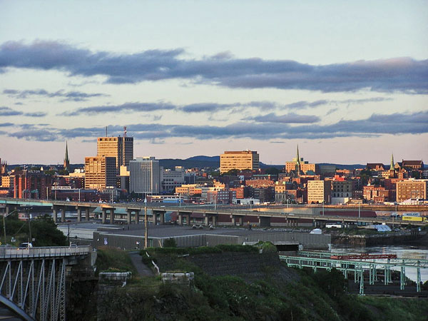 Saint John, New Brunswick at dusk.